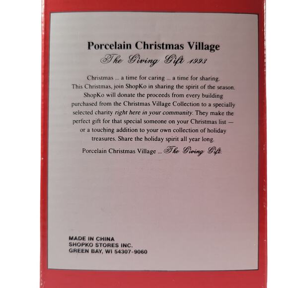 Vintage 5” Christmas Village Holiday Ceramic City Hall, Porcelain Miniature - Picture 14 of 16